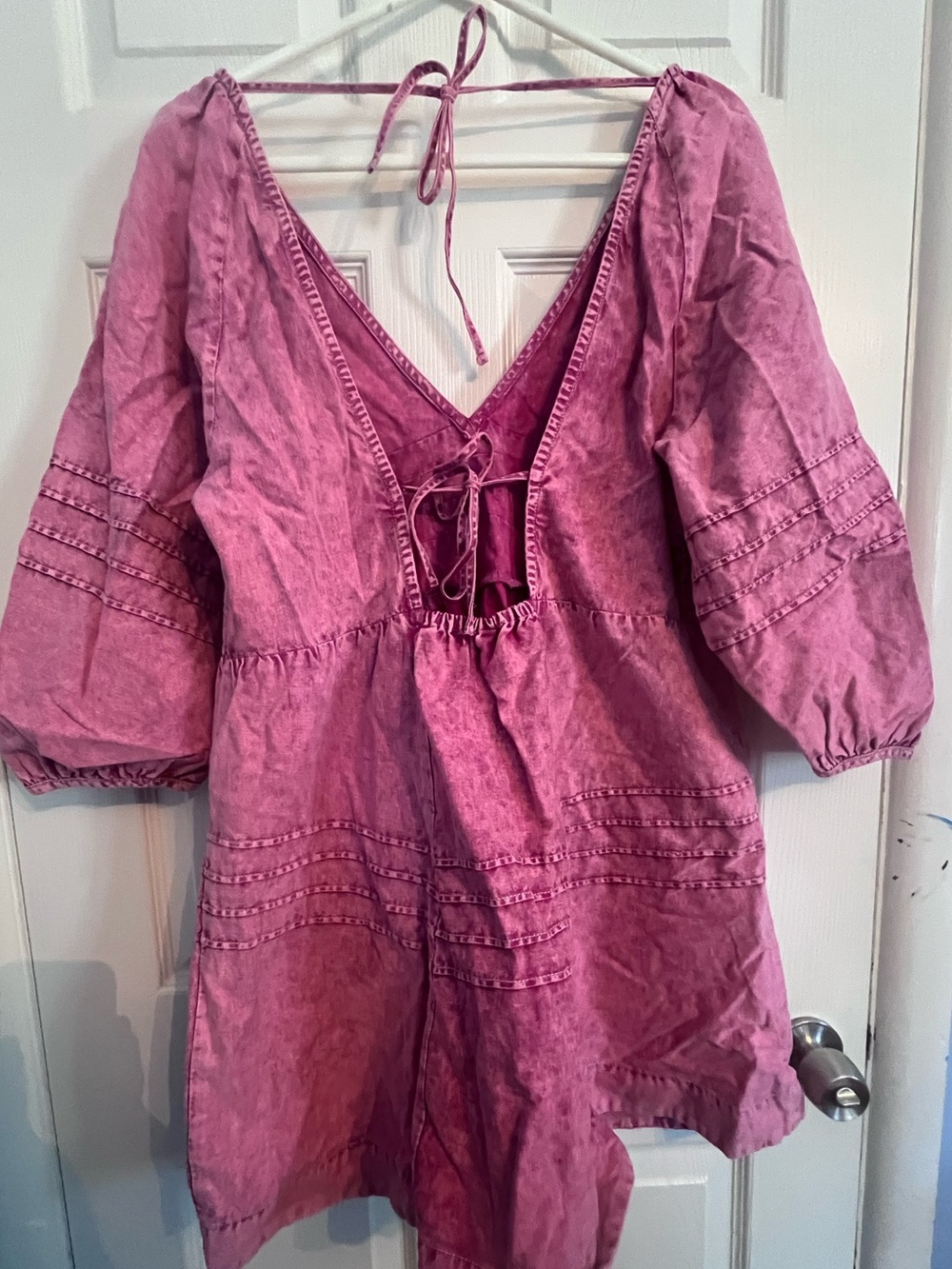 NWT Free People Mini Dress long sleeves Sweet Surrender size Large 100% Cotton - Picture 6 of 11